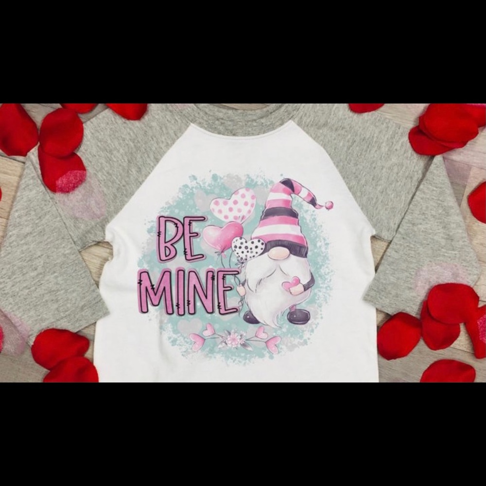 Gnome Valentines Raglan Shirt